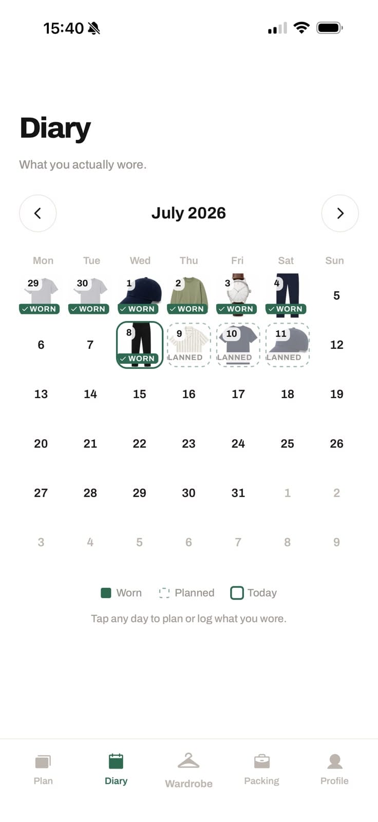 The Dayclo wear diary